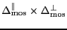 $\ensuremath{\Delta^\ensuremath{\mathrm{\Vert}}_\ensuremath{\mathrm{mos}}}\times \ensuremath{\Delta^\ensuremath{\mathrm{\bot}}_\ensuremath{\mathrm{mos}}}$