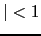 $\vert < 1$