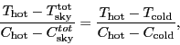 \begin{displaymath}
\frac{\ensuremath{T_\ensuremath{\mathrm{hot}}\ifthenelse{\e...
...th{\mathrm{hot}}-\ensuremath{C}_\ensuremath{\mathrm{cold}}},
\end{displaymath}