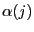 $\alpha(j)$