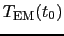 $\mbox{$T_{\rm EM}$}(t_0)$
