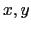 $x,y$