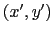 $(x',y')$
