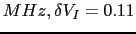$MHz, \delta V_I = 0.11$