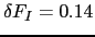 $\delta F_I = 0.14$